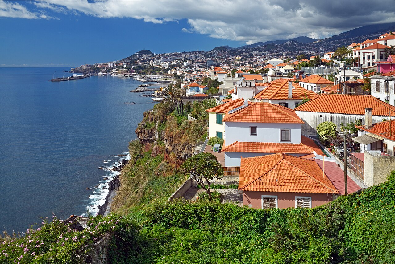Residential hillside and urban context in Funchal, Madeira.